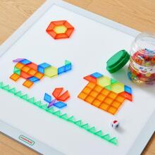 MASTERKIDZ LED Sidzenu Aɖaka Panel + Montessori Mosaic Blocks 140 pcs.