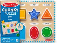 Melissa & Doug Shapes Wooden Art.249866 Montessori puidust puslelaud
