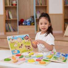 VIGA Ati ƒe Puzzle Montessori 2in1 Puzzle Ʋuwo