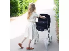 Arrue Katia Jr. Art.250606 Paris  Large classic doll stroller with bag