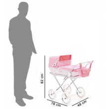 Arrue Prestigio Jr. Art.250608 Paris Large classic doll stroller with bag