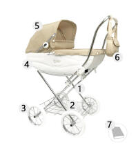 Arrue Princess Jr. Art.250616 Nevada Large classic doll stroller with bag