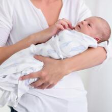 Aden Anais Muslin Swaddles Art.251298 Sinised Virmalised  High quality bamboo muslin swaddle, 1 pc. (120x120 cm)