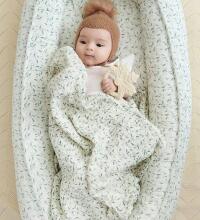 Aden Anais Muslin Swaddles Art.251299 Kuldne Muster  High quality bamboo muslin swaddle, 1 pc. (120x120 cm)