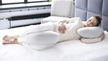 La Bebe™ Maternity Pillow Sì - Duo Art.246546 Linen fabric. Multifunctional maternity pillow with memory foam filling