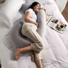 La Bebe™ Maternity Pillow Sì - Duo Art.227043 100% cotton. Multifunctional maternity pillow with memory foam filling