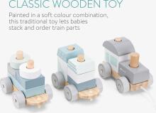 Navaris Wooden Train Art.55243.01 Puidust figuuridega rong