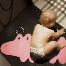 Bam Bam Bath Mat Crocodile Art.BL149 Pink Kylpymatto