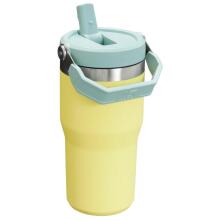 Termokruus k&otilde;rrega The IceFlow Flip Straw 2.0 Tumbler 0.6L pomelo kollane-roheline