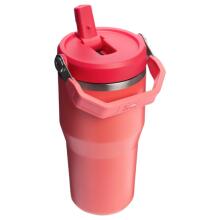 Termokruus k&otilde;rrega The IceFlow Flip Straw 2.0 Tumbler 0.6L korallpunane-oranž