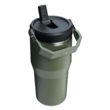 Thermo mug with straw The IceFlow Flip Straw 2.0 Tumbler 0.6L dark green