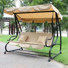 Convertible garden swing, 3-seater, 2-in-1, cushions, beige, MultiGarden