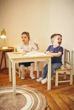 Geuther Activity Seating Set Art.2413SET_GRNA Puidust mööblikomplekt: laud ja 2 tooli