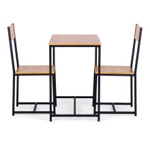 Mööblikomplekt: laud + 2 tooli metall MDF ModernHome