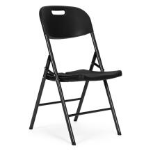 2 kokkulepitud tooli komplekt, catering komplekt, metall, HDPE, must, ModernHome
