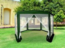 Aed kommertspaviljon telk, 2x2x2 m, sääsevõrguga, roheline, MultiGarden