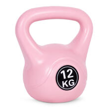 Kettlebell 12 kg treeninguks, hantel, raskuskuul, fitness koormus, roosa, ModernHome