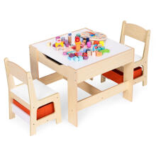 Laste Mööbli Komplekt – Laud + 2 Tooli Tahvliga ECOTOYS