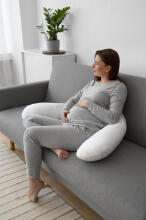 La Bebe™ Rich Linen Nursing Maternity Pillow Art.12649  30x104 cm