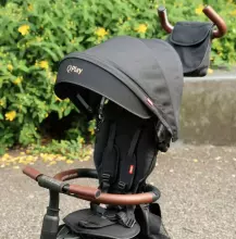 Bebe Basic Rito Deluxe Art.254139 Brown Laste kolmerattaline lenkstangiga, katuse ja täispuhutavate ratastega