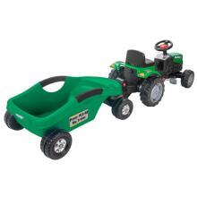 WOOPIE Pedal Traktor Suur PowerTrac XXL Haagisega