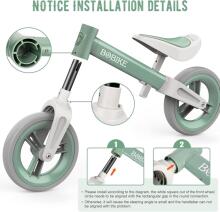 Mncylion Balance Bike Bobike Art.255175 Green Детский велосипед - бегунок с металлической рамой