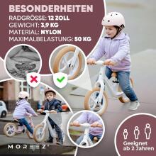 Moreez Balance Bike Art.255179 Black Children's bicycle - runner with metal frame