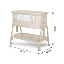 Lorelli Millie Art.10080732501 Black Cot for comfortable co-sleeping 2 in 1
