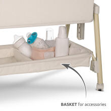 Lorelli Millie Art.10080732507 Beige Cot for comfortable co-sleeping 2 in 1