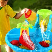 WOOPIE Veelaud 2in1 Liivakast Tooliga Aquapark Delfiiniga