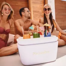 Polarbox Cool Box Retro Cooler Art.255941 Turquoise Camping Refrigerator 12L