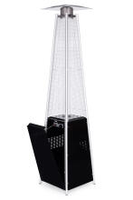 Gas patio heater, 13 kW, for terrace and garden, regulator, hose, cover, MultiGarden