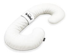La Bebe™ Maternity Pillow Cotton Sì -Duo Art.256000 White Хлопковая ткань. Многофункциональная подушка/подкова для беременных  с наполнителем memory foam