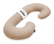 La Bebe™ Maternity Pillow Cotton Sì -Duo Art.256044 Бежево-карамельный. Хлопковая ткань. Многофункциональная подушка/подкова для беременных  с наполнителем memory foam