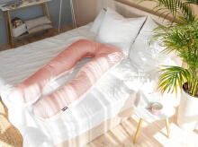 La Bebe™ Cushy Maternity Pillow Art.91914 Peach Многофункциональная подушка для беременных и кормящих (U Shaped) , наполнение синтепон, 155x80cm