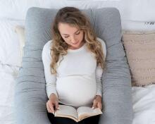 La Bebe™ Cushy Maternity Pillow Art.91911 Бежево-карамельный Многофункциональная подушка для беременных и кормящих (U Shaped) , наполнение синтепон, 155x80cm