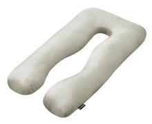 La Bebe™ Cushy Maternity Pillow Art.91919  Light Grey Многофункциональная подушка для беременных и кормящих (U Shaped) , наполнение синтепон, 155x80cm