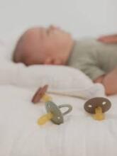 Bibs Studio Colour Round Art.257315 Blue Petrol Pacifier, 100% natural  18+  (2pcs)