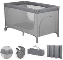 Mini Baby Travel Bed Uno Art.257788 Grey Manöövervoodi reisimiseks