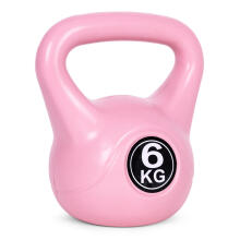 Kettlebell 6 kg for exercise, dumbbell, weight ball, fitness load, pink, ModernHome