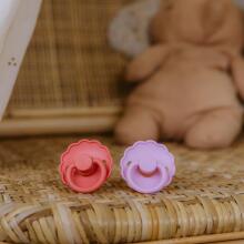 Frigg Daisy Round Latex Art.101946 Peony/Cedar Pacifier (nipple) made of 100% natural rubber 0-6 months (2 pcs.)