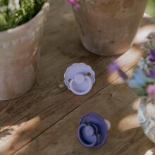 Frigg Daisy Round Latex Art.101938 Violet Dream/Soft Lilac Pacifier (nipple) made of 100% natural rubber 0-6 months (2 pcs.)