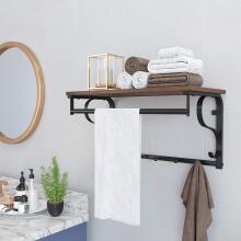 LOFT puidust riiul riidepuudega
