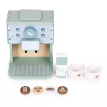 ECOTOYS Puidust mängukohvimasina baristakomplekt lastele
