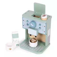 ECOTOYS Puidust mängukohvimasina baristakomplekt lastele