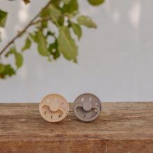 Frigg Moon Phase Round Latex Art.76291445 Cream/Croissant Pacifier (nipple) made of 100% natural rubber 0-6 months (2 pcs.)