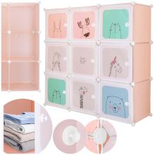 Детский модульный шкаф Springos HA0215 – 110 × 110 × 37 см, 9 отделений