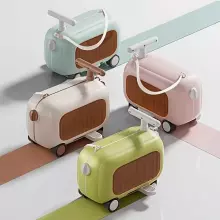 Travel Boarding Luggage Suitcase Art.260369 Blue  Suitcase-seat on wheels 3 in 1
