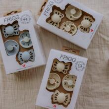 Frigg Pacifiers 4-pack Round Latex/Silicone Art.101486 Cream Pacifier (nipple) made of 100% natural rubber 0-6 months (4 pcs.)