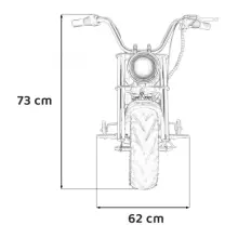 Motorcycle Chopper Warrior Art.260379 Green Võimas 12v lapsega elektriline auto